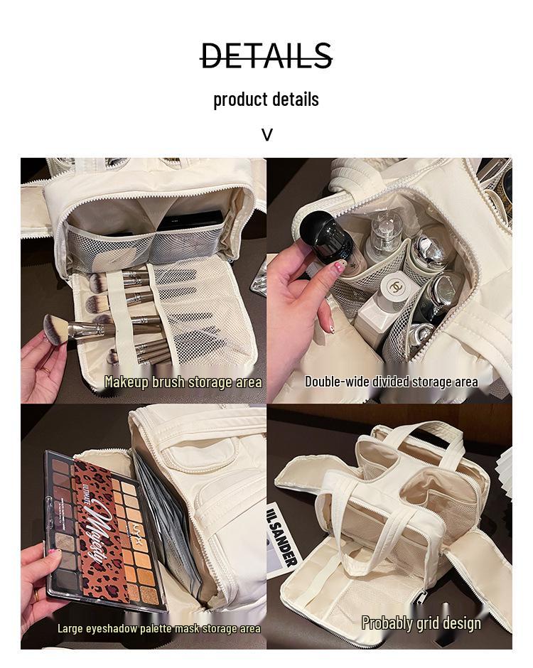 Women's Large-Capacity Double-Opening Makeup Bag: Multi-Functional, Portable Travel & Business Storage Solution