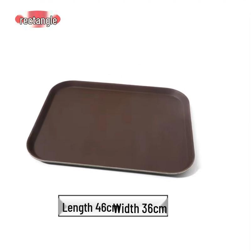 Non-slip Rectangular Plastic Serving Tray - Round Model for Restaurants, Hotels, and KTVs