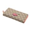 Gucci Lips Pattern Long Zipper Wallet Women's Ebony/Pink