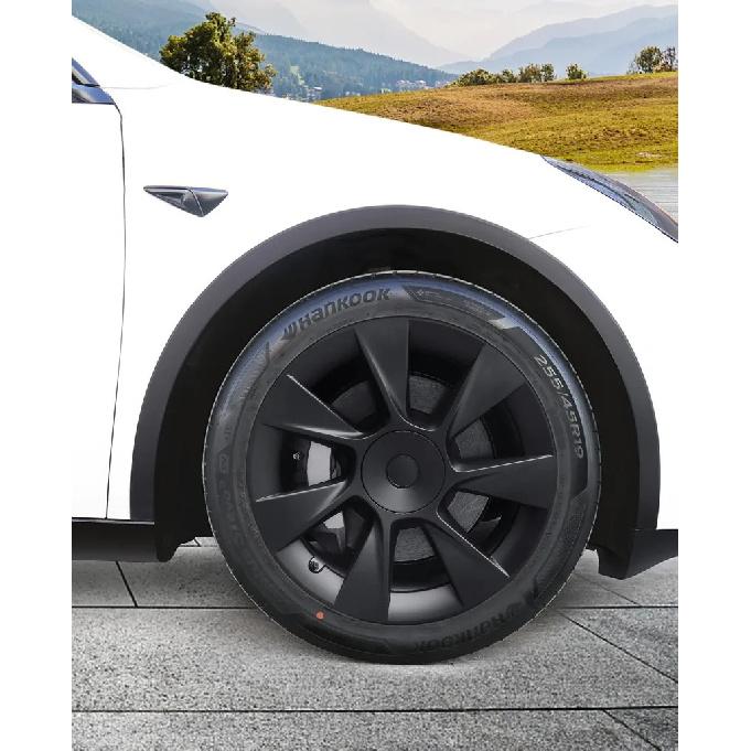 4PCS Wheel Caps for Tesla Model Y 2018-2024 Automobile Replacement 19 Inch Hubcap Performance Hub Cap Full Rim Cover Accessories