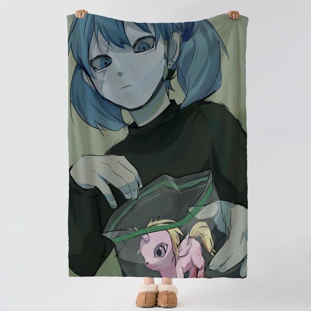 Game S-Sally Face-e Throw Thick Comfort Flannel Quilt, Multi-scene Use Indoor Outdoor Daily Nap