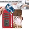 Samsung S24 Plus/iPhone 15 Cartoon Cat Love Heart Leather Flip Case with Card Holder