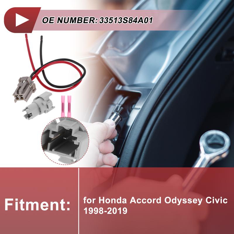 X Autohaux Backup Reverse Light Socket Wiring for Honda Accord Odyssey Civic No.33513S84A01