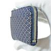 Indenya Inden Coin Purse F Coin Purse 05 Deerskin Navy X White Lacquer Gourd Pattern 1005-14-007
