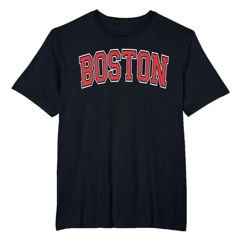 Camiseta Boston Arched Text Para Hombre Y Mujer S