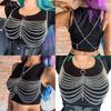 Fashionable Metal Body Chain Unique Chain Necklace Statement Metal Body Accessory for Confident Women Easy to Adjust