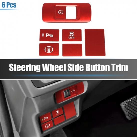 

6 Pc for Honda Civic 11th Gen Interior Decor Trim Button Cover Red