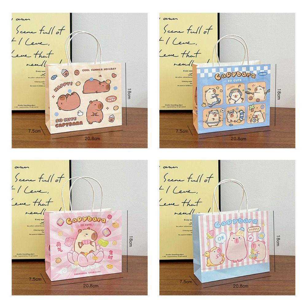 Foldable Handbag Capybara Shopping Bag Durable Storage Bags