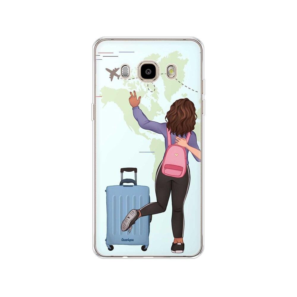 Case FOR Samsung Galaxy J7 J5 2016 Case J710 510F Cover FOR Samsung J7 J5 2016 Case Shell Winter Snow Christmas