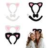 Kids Animal Costume Cats Ears Headband Bowtie Tutu Skirt Tail Set Cats Costumes Accessories for Halloween Party Decors