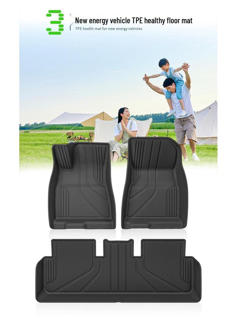 2023 Tesla Model 3 All-Inclusive TPE Floor Mats with High Edges