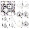 Christmas Baubles Set Tree Decoration Holiday Hanging Ornaments 42/44pcs PVC Balls