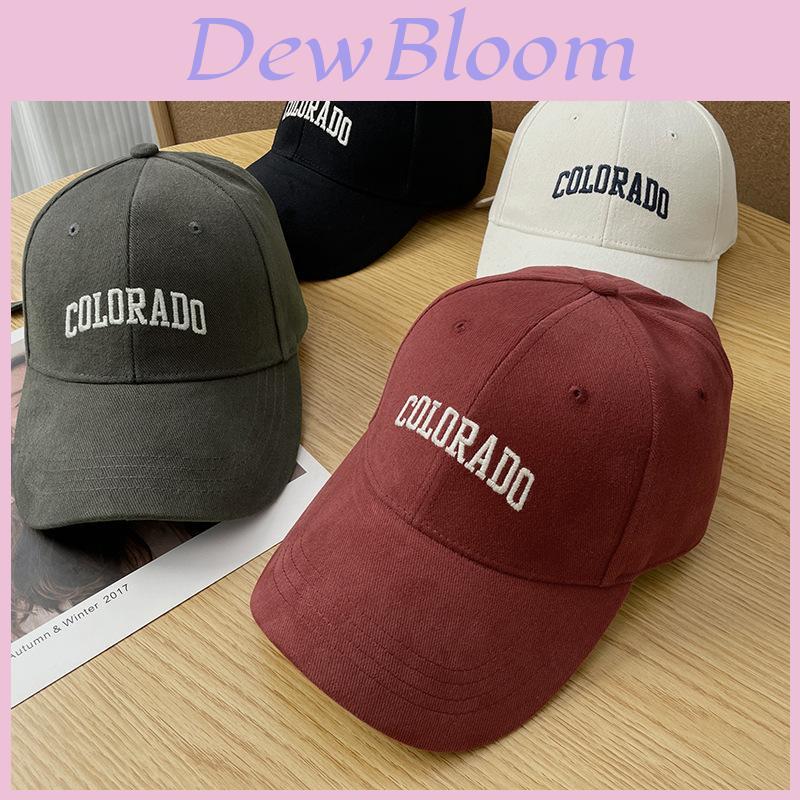 Simple Solid Color Letter Embroidery Women Casual Sunshade Baseball Cap For Summer Or Spring Use