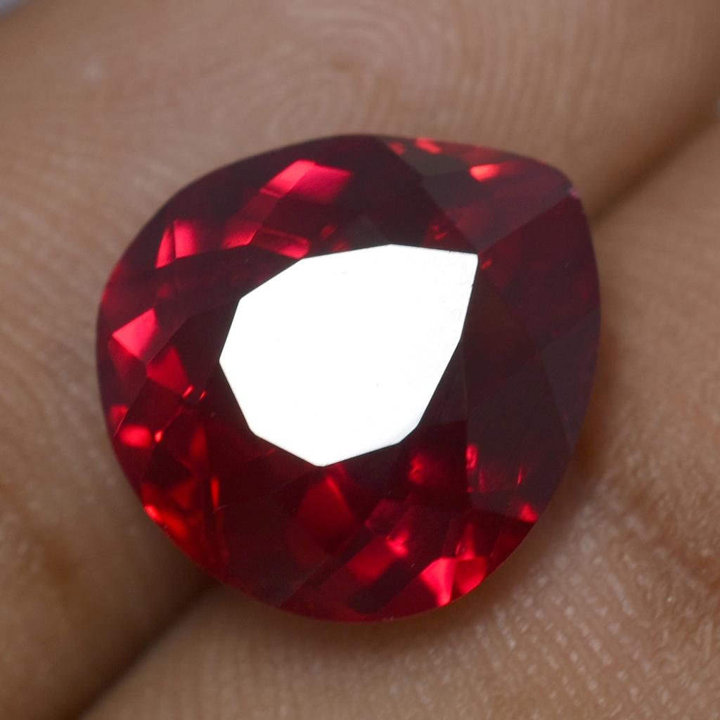 Natural Red Ruby Loose Gemstone 8.60 Ct Pear Cut for Jewelry Making and Gem Collections