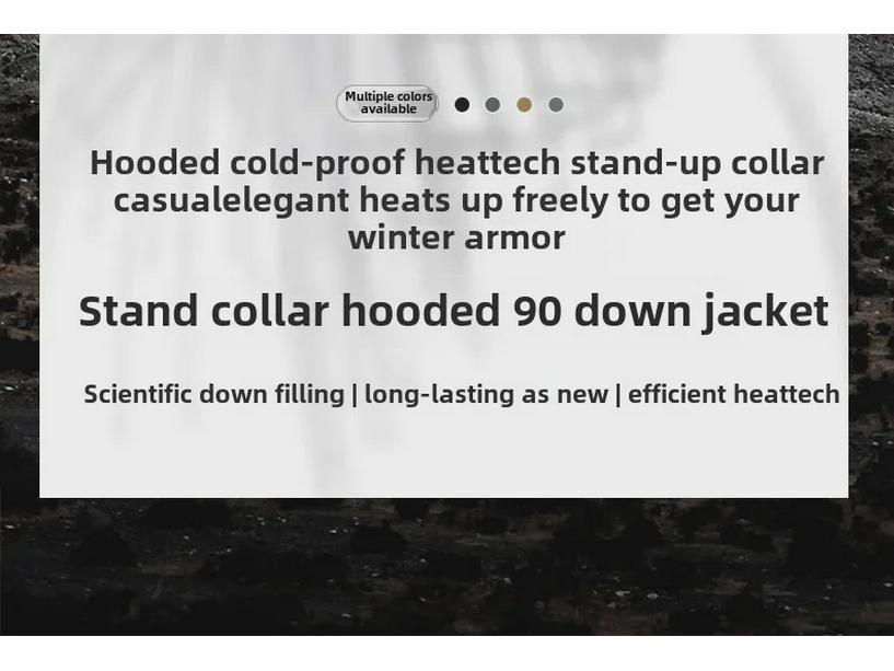 Kurze Daunenjacke für Herren im Winter – 90 % Daunen, dick und warm