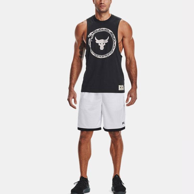 Under Armour Project Rock Running Sports Vest Men Tops Black 1361722-001