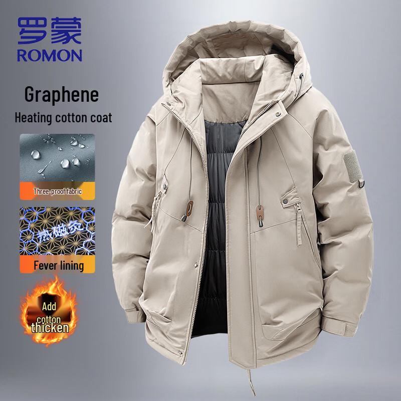 

ROMON Men s Hooded Winter Padded Jacket L