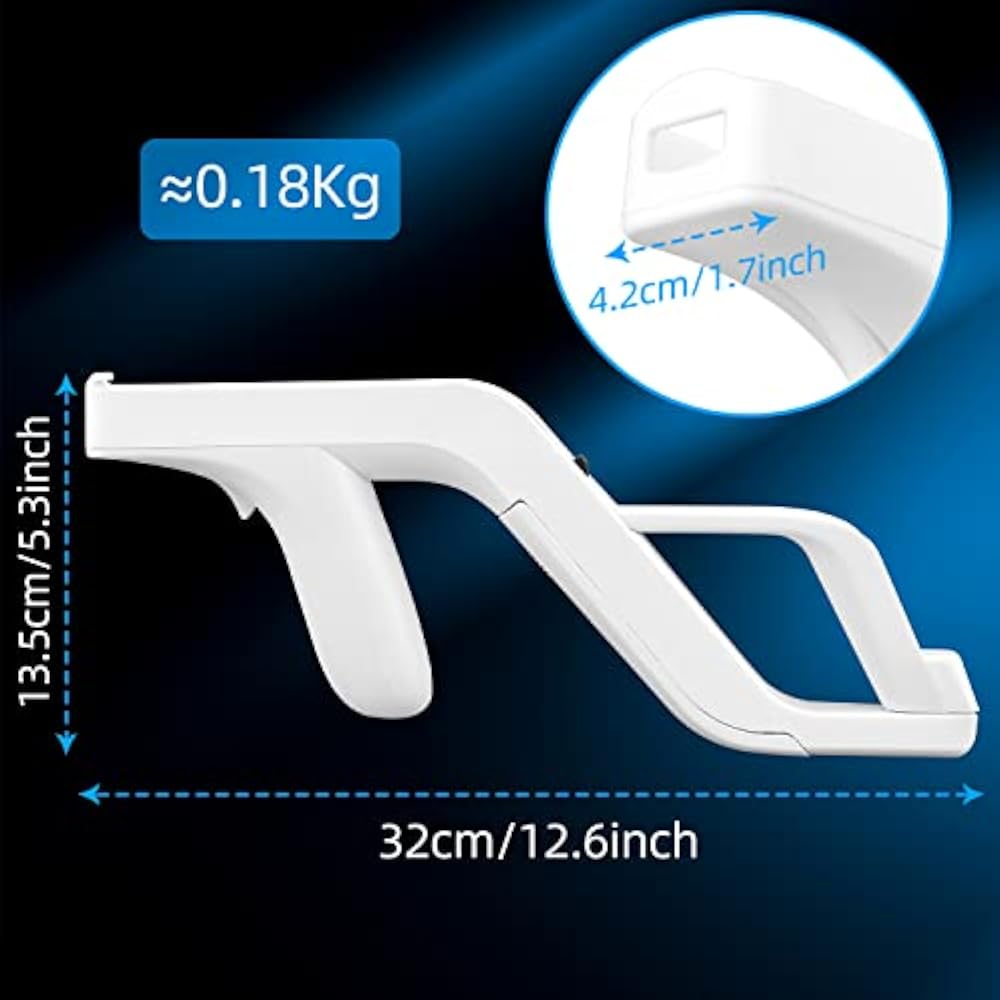 OSTENT Light Gun Zapper Attachment for Nintendo Wii Remote Nunchuck Shoot Sport Game