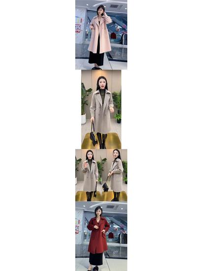 Spot 2025 Elegant Long Woolen Coat - Loose Mid-Length, Autumn/Winter Style