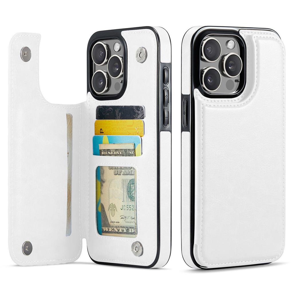 Wallet Card Holder Case for iPhone 16 15 14 13 12 11 Pro Max XS XR Leather Cover