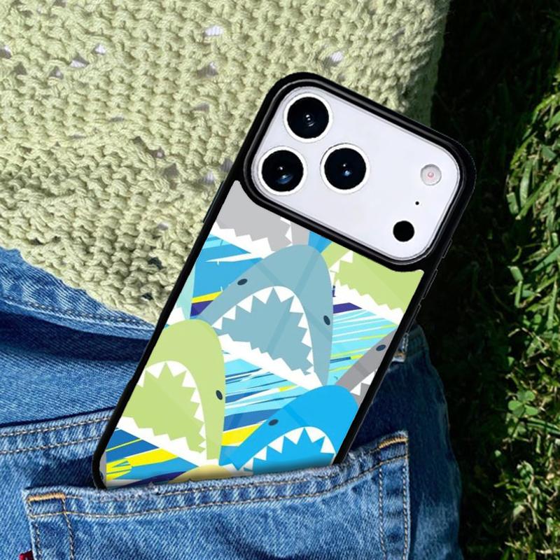 Cartoon Shark Phone Case Cover for IPhone 11 12 13 14 15 16e 17 Pro Max Coque for IPhone 17 Air