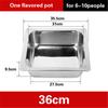 Extra thick stainless steel square hot pot Stewed Mandarin Duck with Ears Hotpot for induction cooker Mother and son pot hotpot