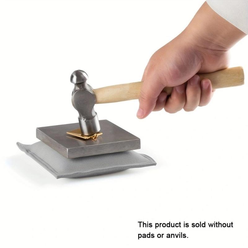 Metal Jewelry Making Hammer Small Iron Head Hammer with Ergonomic Wood Handle Multifunctional Accessories Hand Tool