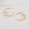 Moon Multi-layered Geometry C-Typed Gold Color Line Smooth Drop Earrings for Women Big Hyperbole Fashion Party Jewelry