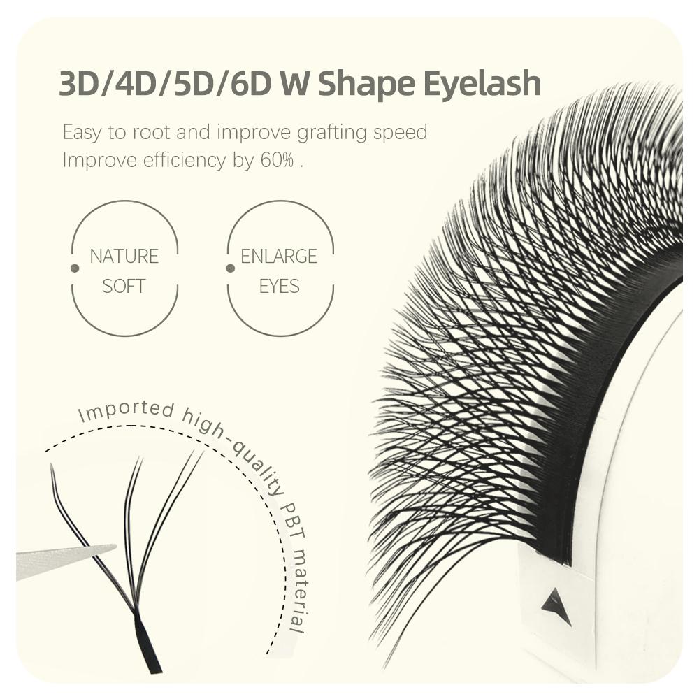 Design Exquisite Material Lashes Clusters Easy To Root Russian Volume Easy Blooming 100% Handemade Fake Eyelashes