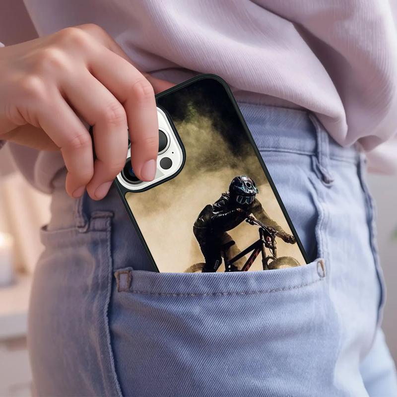 Downhill Mountain Biking Phone Case For iPhone 17 Air 15 16e 14 13 Pro Max Coque 12 11 Pro Max PLUS cover