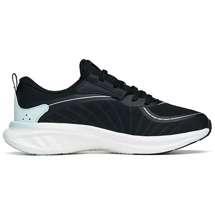 Anta Running Series Lightweight Breathable Shock Absorbing Low Top Running Shoes Women Sneakers Black Blue 122215552-4