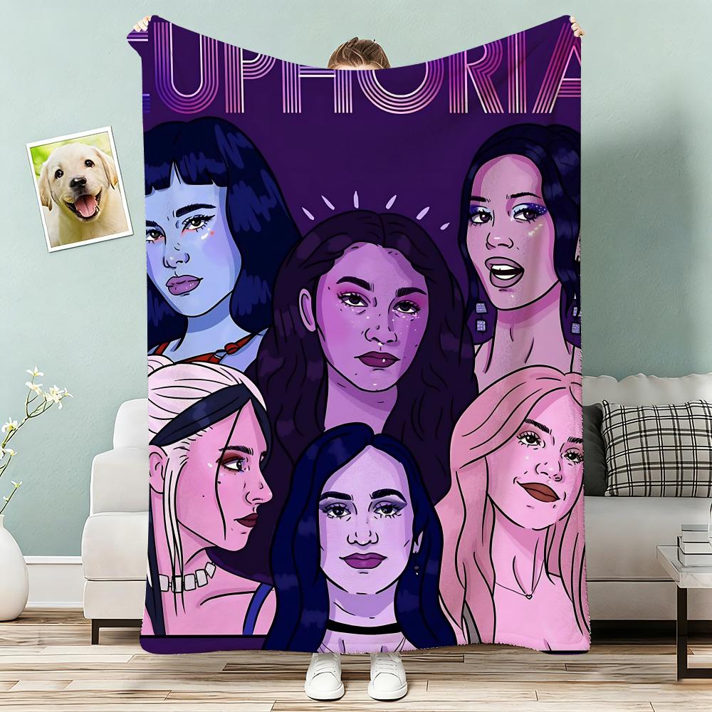 EupHOria TV Show Throw Lightweight 240g Flannel Blanket Soft Skin-friendly for Summer Cooling