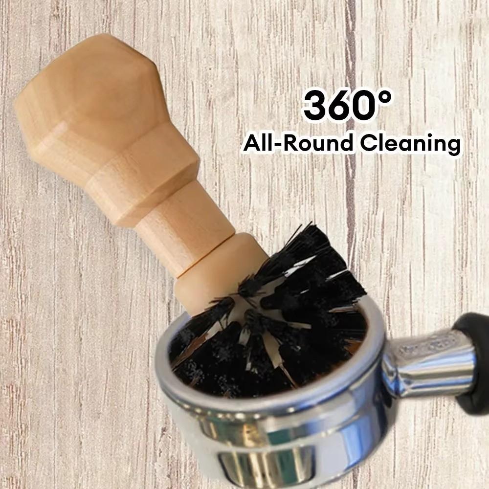 Residual Powder Sweep Portafilter Cleaning Brush Wooden Handle Barista Brush Coffee Grinder