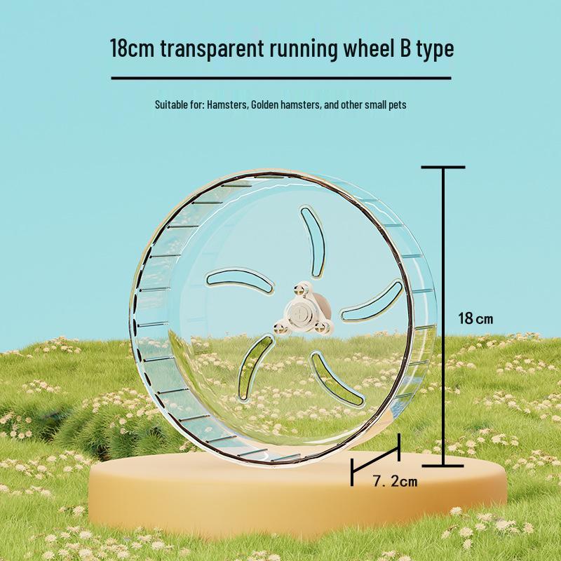 Большое бесшумное колесо для золотистых хомяков - Игрушка для питомца и аксессуар для клетки