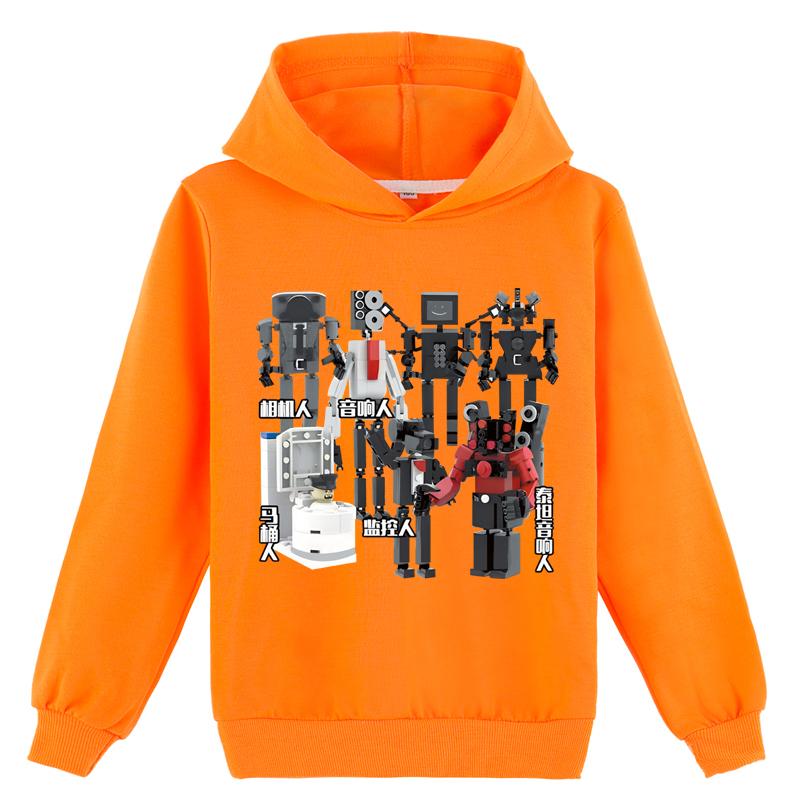 Dziecięca bluza z kapturem 3D Skibidi Toaletowa bluza dziecięca Sweter