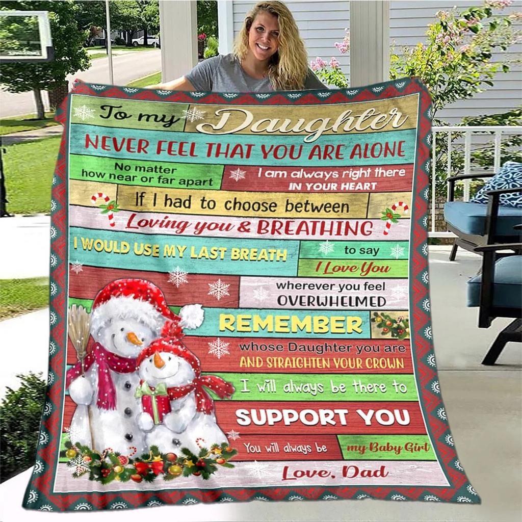 Personalisierte Sherpa-Decke für meine Tochter, bedruckt mit Löwe, Wolf und Drache, Geschenk von Mama, Papa, Sofabettdecke, weiche Picknickdecke