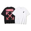 Off-White 2026 Summer New Graffiti Arrow Pattern Printed Short Sleeved T-shirt for Men and Women