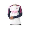 Adidas Letter Brand Logo Print Striped Retro Football Color Block Long Sleeve T-Shirt Men Tops Gray White HT4437