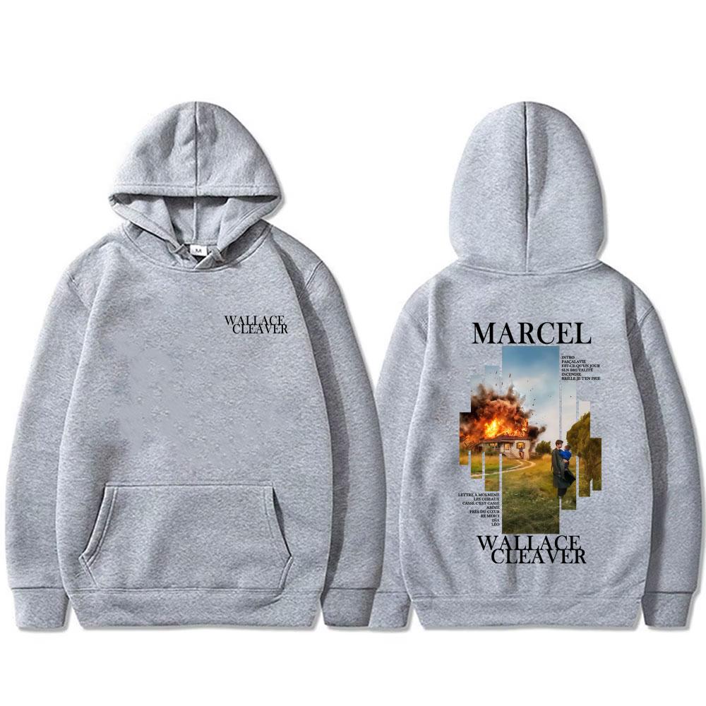 Rapper Wallace Cleaver Marcel Album Graphic Hoodie Unisex Hip Hop Fashion Pop Music Sweatshirt Male Fleece Cotton Pullovers