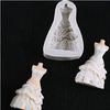 Silicone Mold  Variety Skirt Dress Silicone Mold Groom Bride Fondant Cake Mold Baking Tools