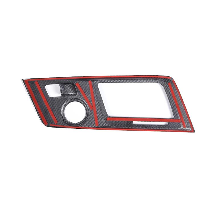 Center Console Gear Shift Button Panel Decoration Cover for Corvette C7 Stingray ZR1 Z06 2014 Real Carbon Fiber Interior