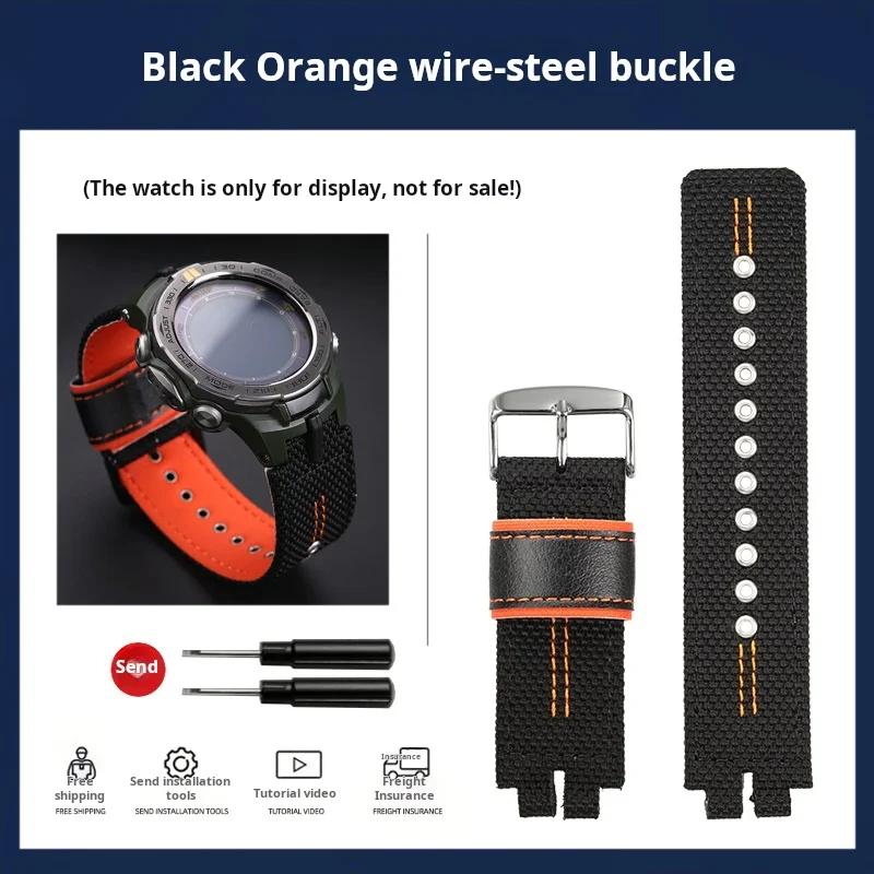 Cinturino in nylon per orologio Casio PROTREK PRW-3000 PRW-3100 PRW-6000 PRW-6100Y PRG-300 330 Cinturino in tela traspirante da uomo Braccialetto