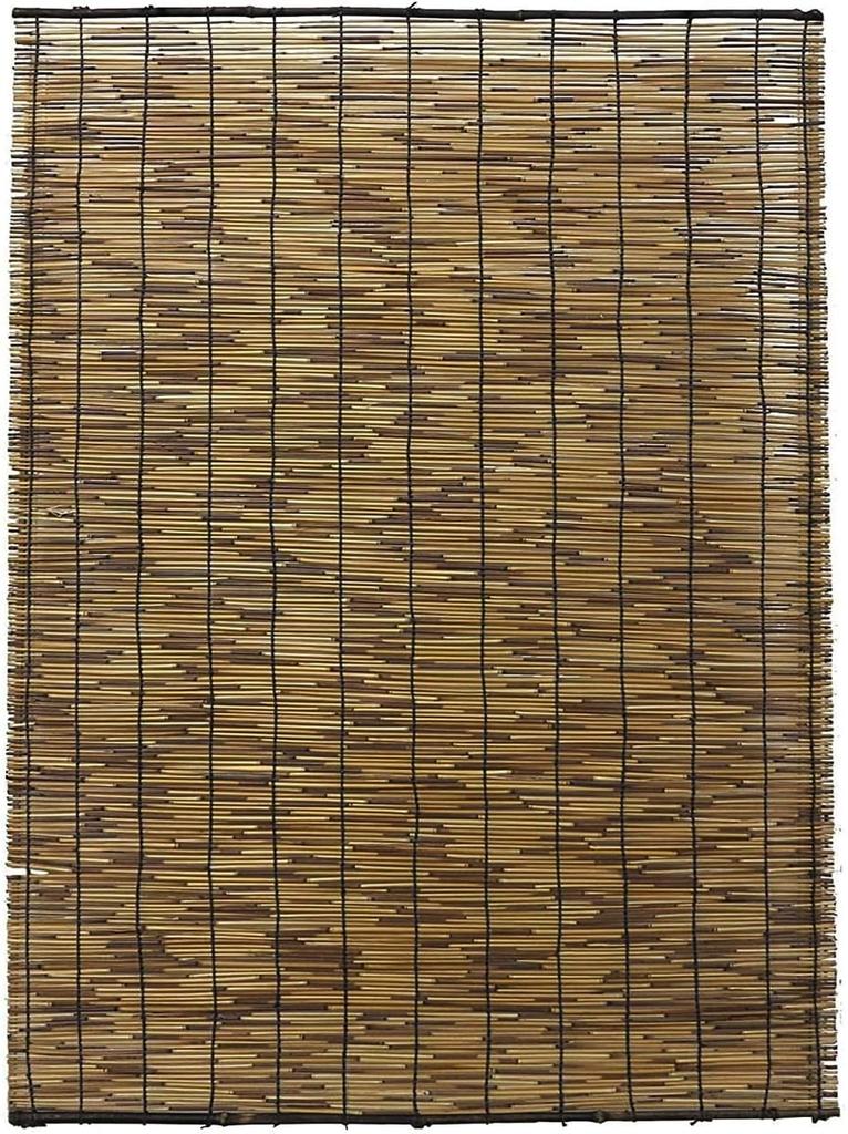 Set of 2 Smoked Tianjin Blinds, Approx. 88 x 220 cm, Extra Large, Brown, Bag Included. Smoked to resist insects and mold. Mizukan Seirensho.