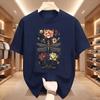 Vintage Summer Dragonfly TShirt Unisex Boho Floral Cottagecore Botanical Print T Shirts Casual Round Neck Cotton Short Sleeve Tops