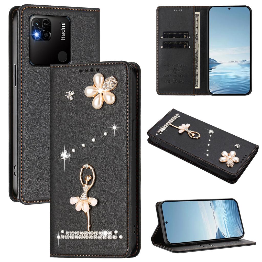 Luxury Diamond Cute Cards Solt Wallet Leather Phone Case For Redmi Note 15 14 Pro Plus 13 14C 13C Flip Pocket Kickstand Cover
