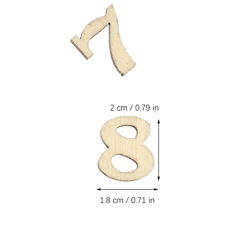 100pcs Premium Natural Wood Slices Christmas Series Unfinished Wooden Number Slices Durable Craft Material For naments