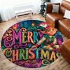 1PC Merry Christmas Office Round Area Rug, Under Office Chairs Bedroom Living Room Home Decor, Carpet for Office -1110149