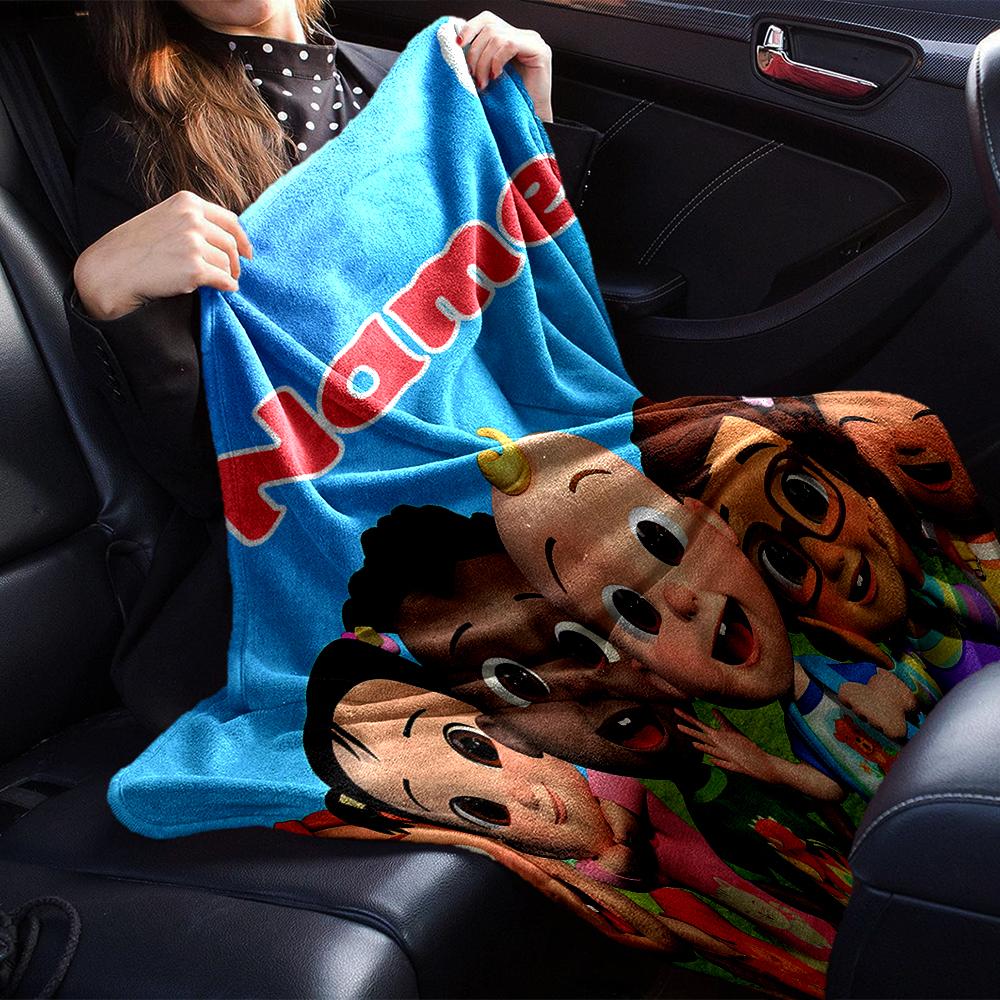 Customiz Name Personality CoComelon - Dance Party Blanket Soft &Warm Sofa Office Bed Travel Lunch Break Blanket, Gift Suitable All Seasons