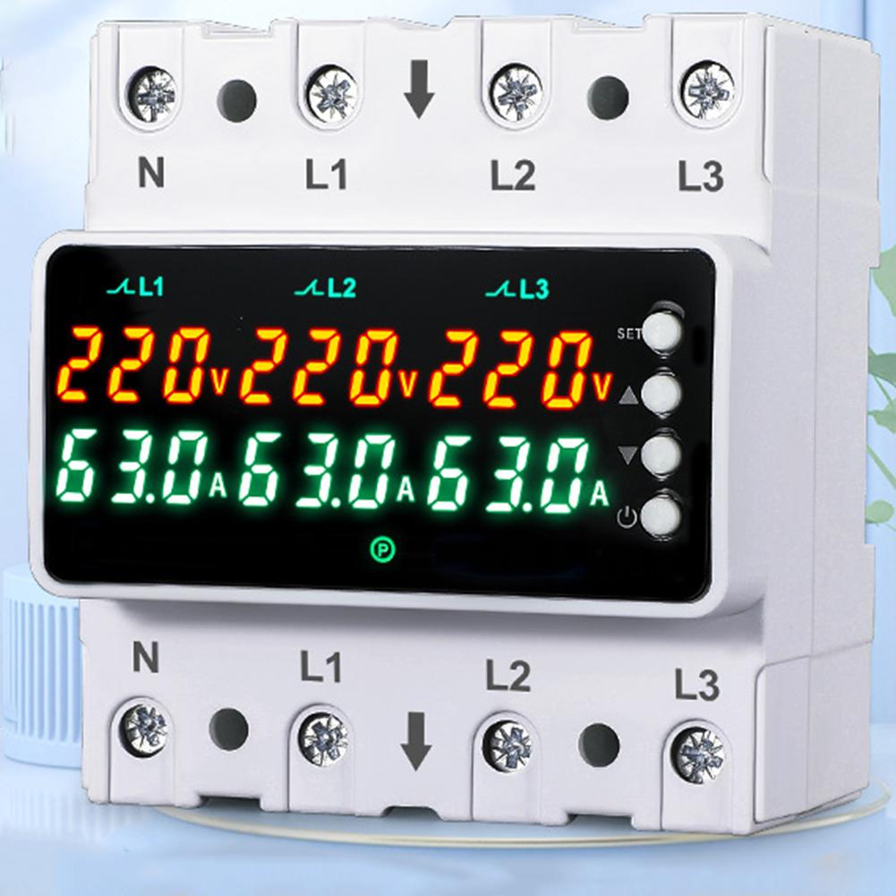Digital Display Current Limiting Voltage Protector with Automatic Disconnection for Home Electrical System Safety
