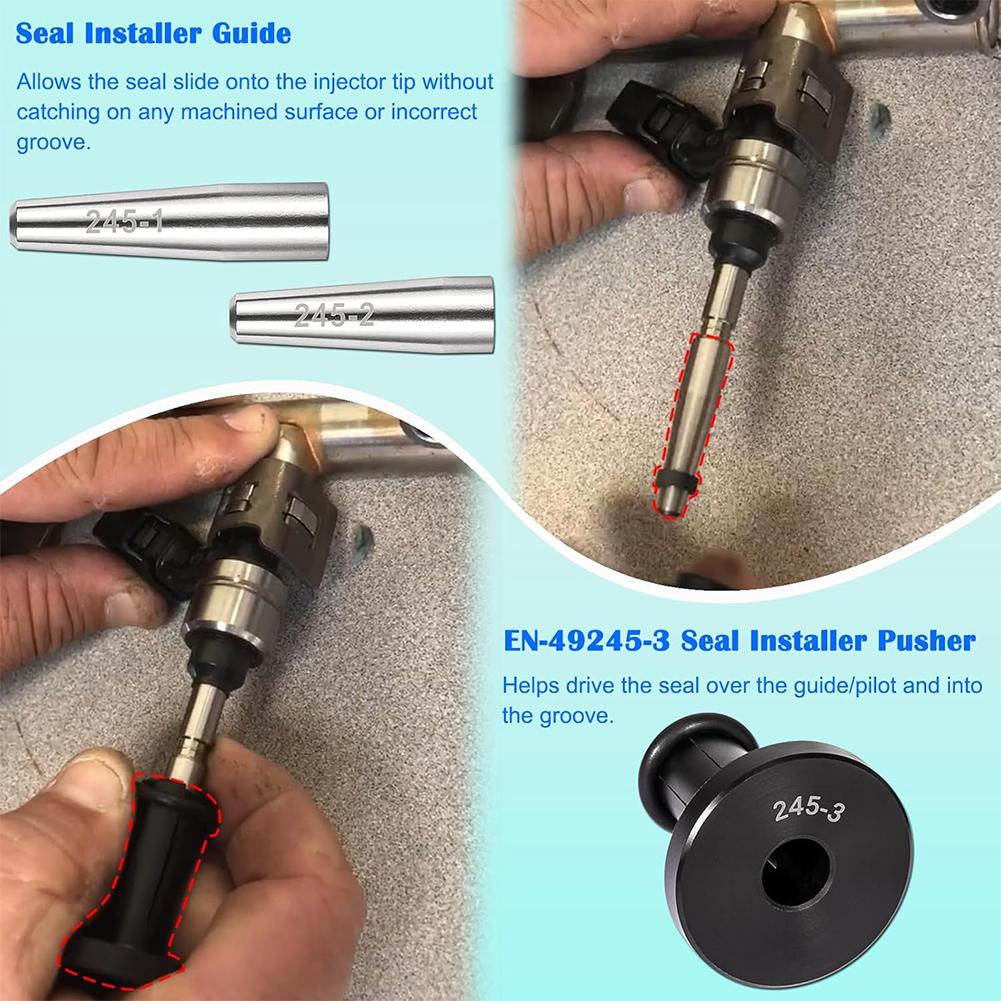 6706 Fuel Injector Rail Assembly Remover Tool & GM245 Fuel Injector Seal Tools #Replace EN-49248 for GM Engines Direct Injection